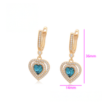 Σκουλαρίκια Blue Heart Sparkle