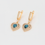 Σκουλαρίκια Blue Heart Sparkle