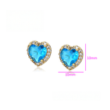 Σκουλαρίκια Blue Heart Sparkle