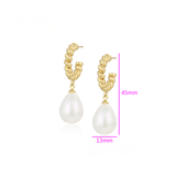 Σκουλαρίκια Golden Pearl Drop