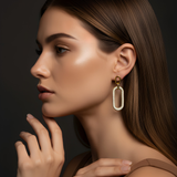 Σκουλαρίκια Oval Link