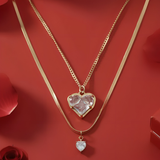 Κολιέ Golden Heart Duo