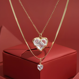 Κολιέ Golden Heart Duo