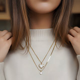 Κολιέ Golden Heart Duo