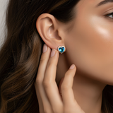 Σκουλαρίκια Blue Heart Sparkle