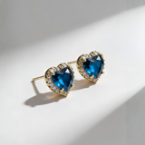 Σκουλαρίκια Blue Heart Sparkle