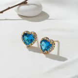 Σκουλαρίκια Blue Heart Sparkle