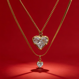 Κολιέ Golden Heart Duo